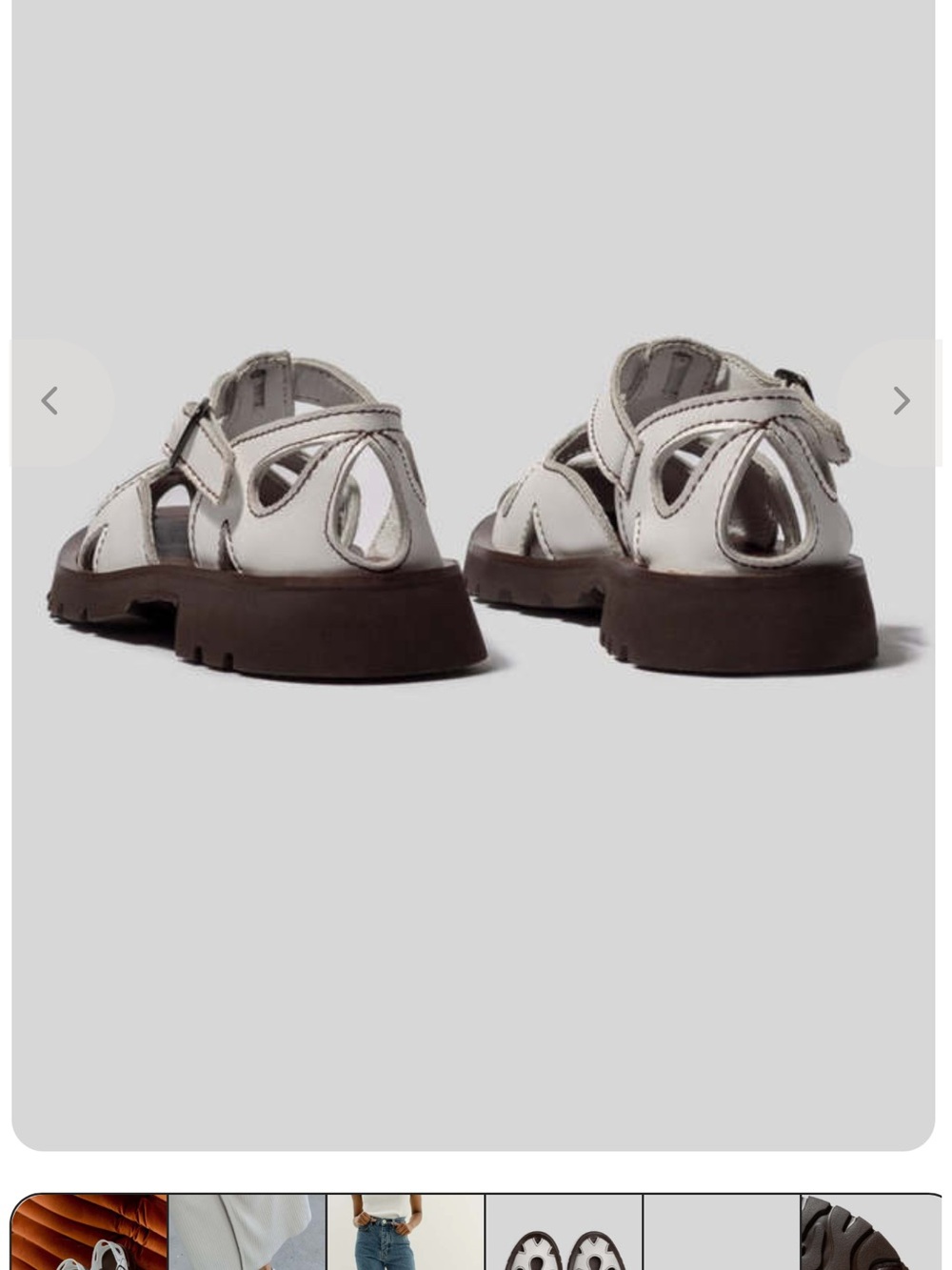Hereu Sandals White Leather - Picture 4 of 9